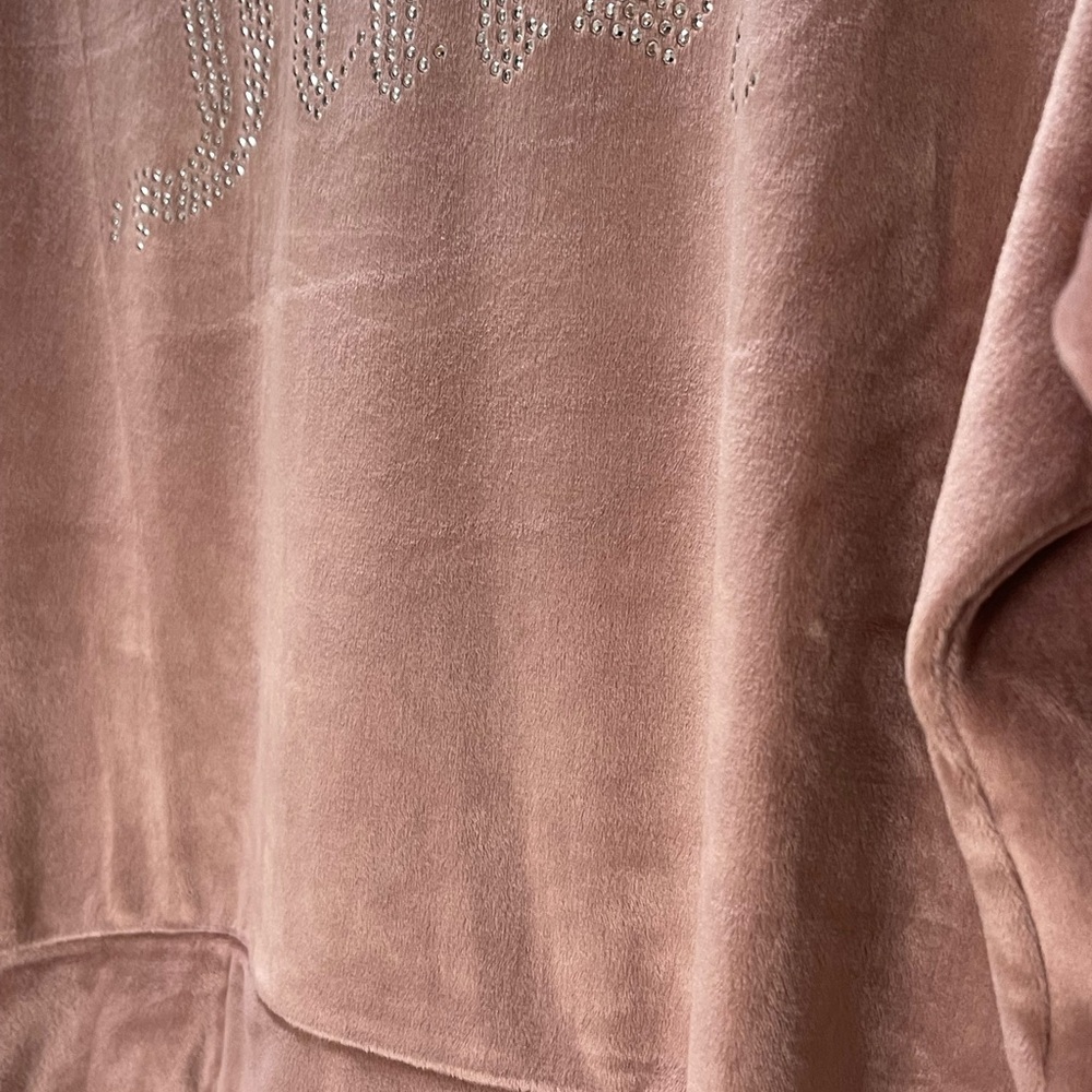 NWT Juicy Couture Velour Bling Top/Loungewear Cafe Latte Color Size L - Picture 5 of 5